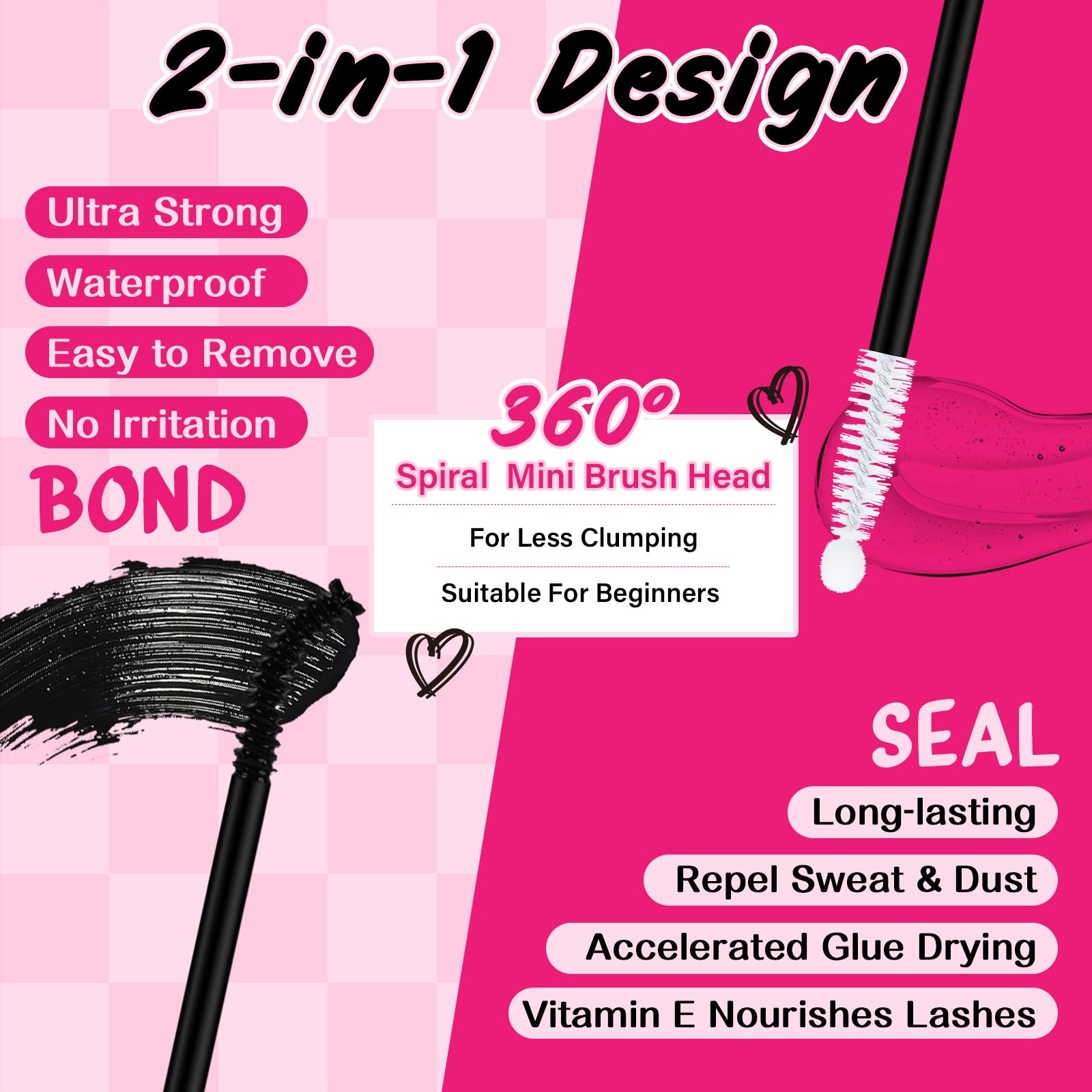 PRO LASHBEAUTY Clear Seal tube close-up highlighting lash protection from dirt and oil.