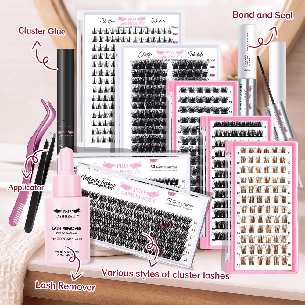 PRO LASHBEAUTY service card included for customer support.