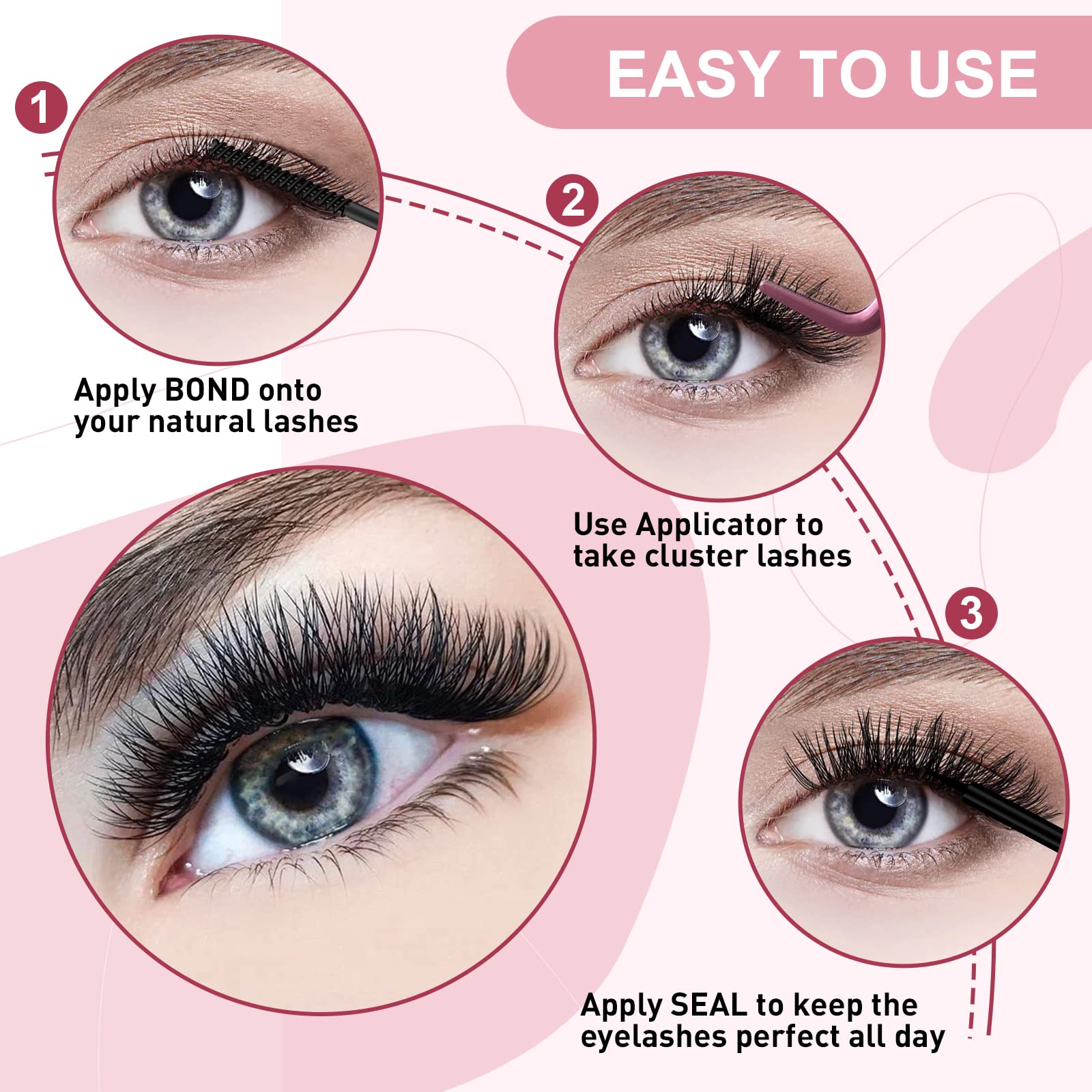 PRO LASHBEAUTY DIY at-home lash extension with sealer in use.