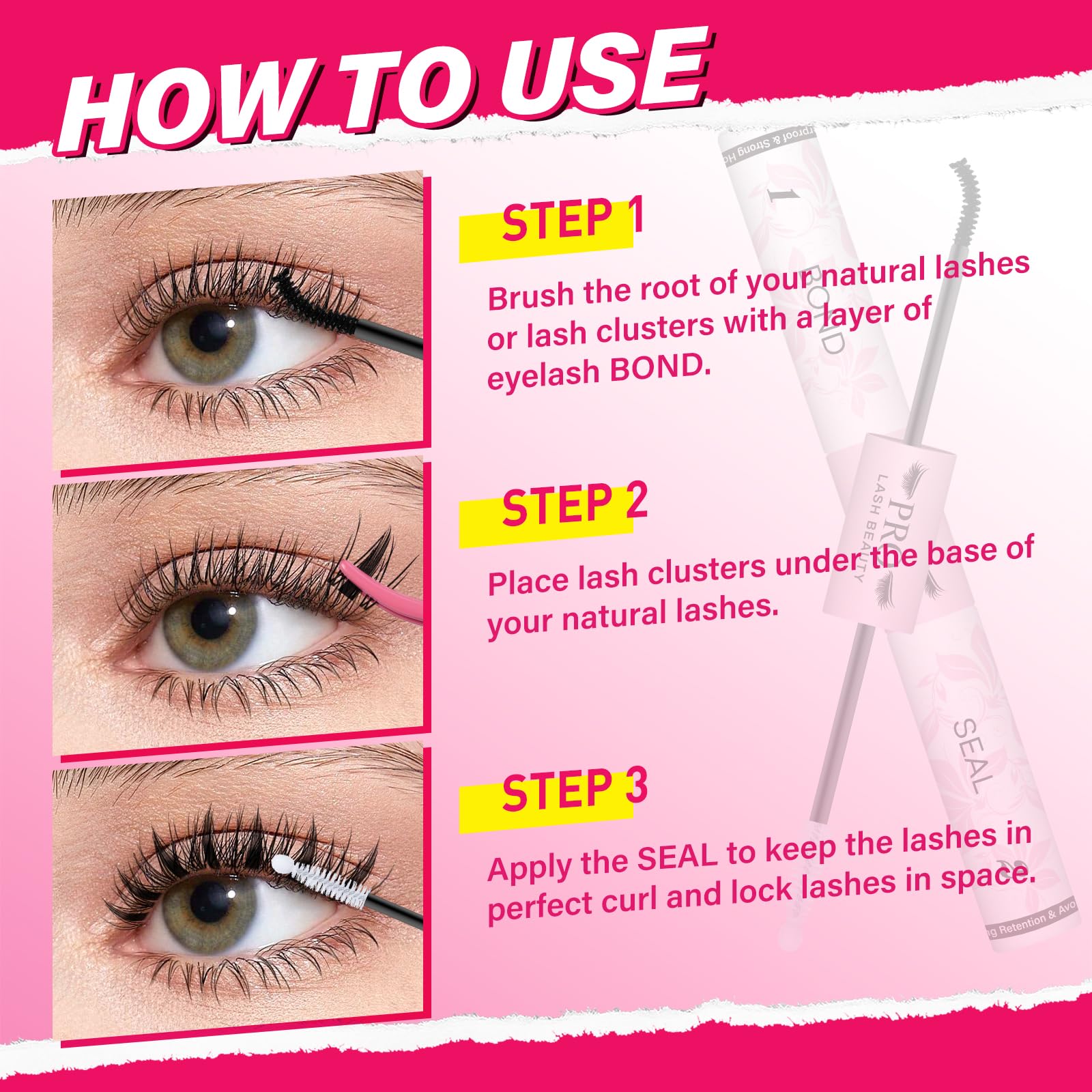 PRO LASHBEAUTY dramatic eye look with black bond