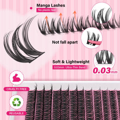 Flora lash clusters in one tray offer mixed lengths for varied looks.