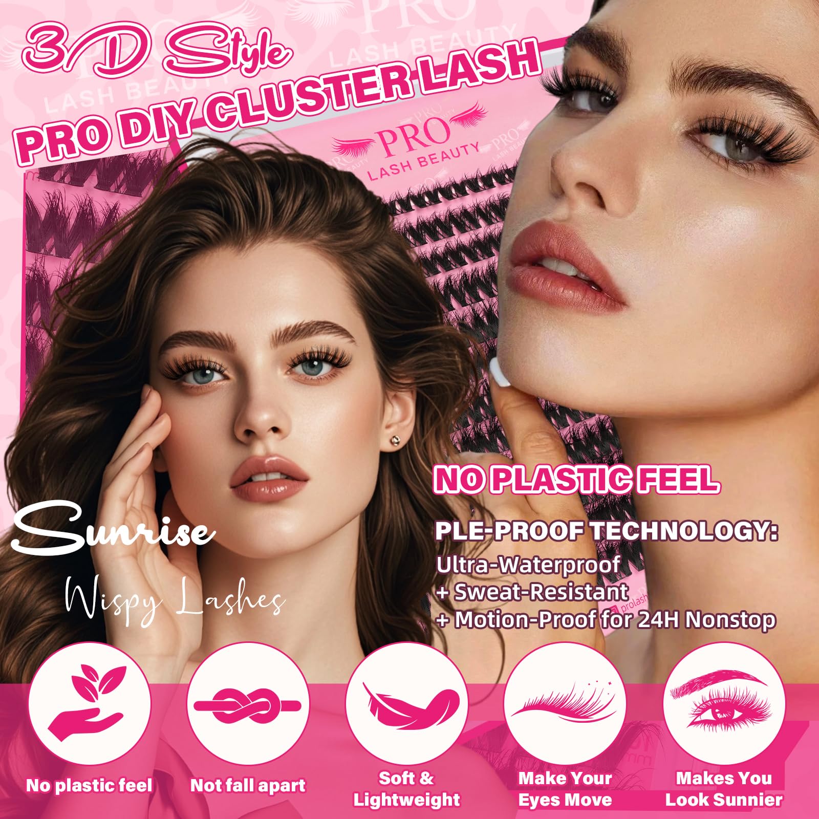 PRO LASHBEAUTY lash applicator enables precise, gentle placement.