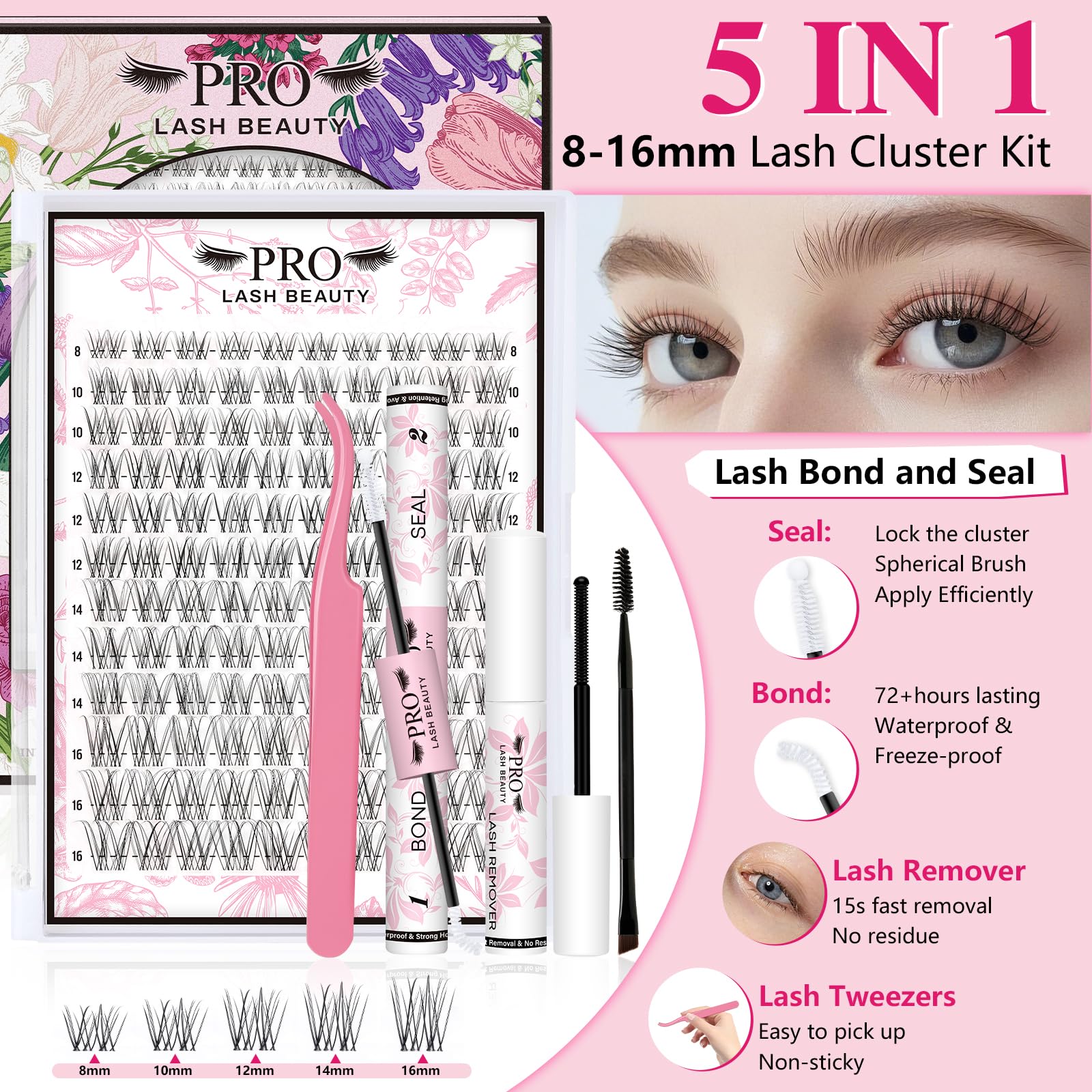 PRO LASHBEAUTY lash applicator ensures precise, gentle placement.