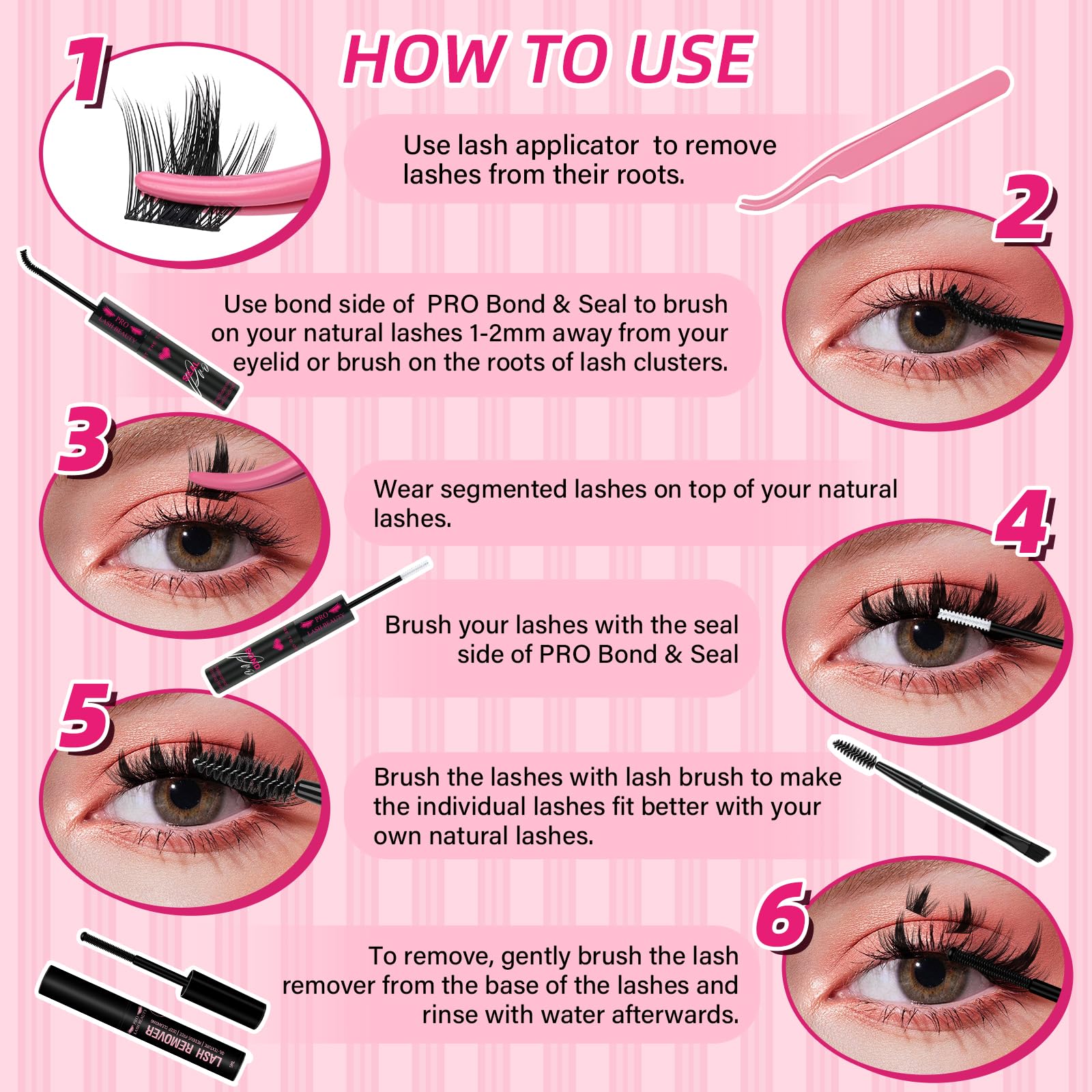 PRO LASHBEAUTY Lash remover eases gentle removal after wear.