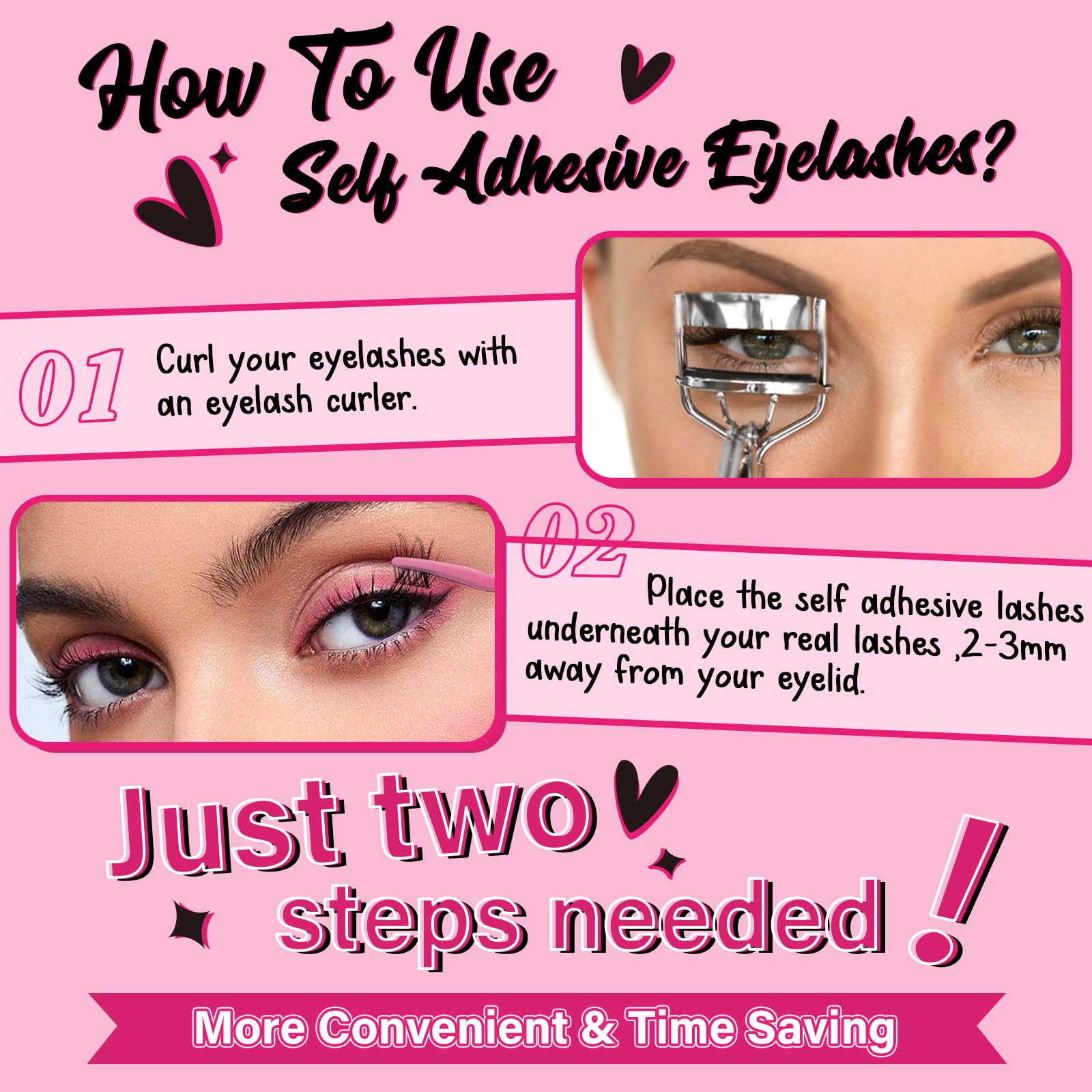 PRO LASHBEAUTY lightweight clusters provide a natural, comfortable feel.