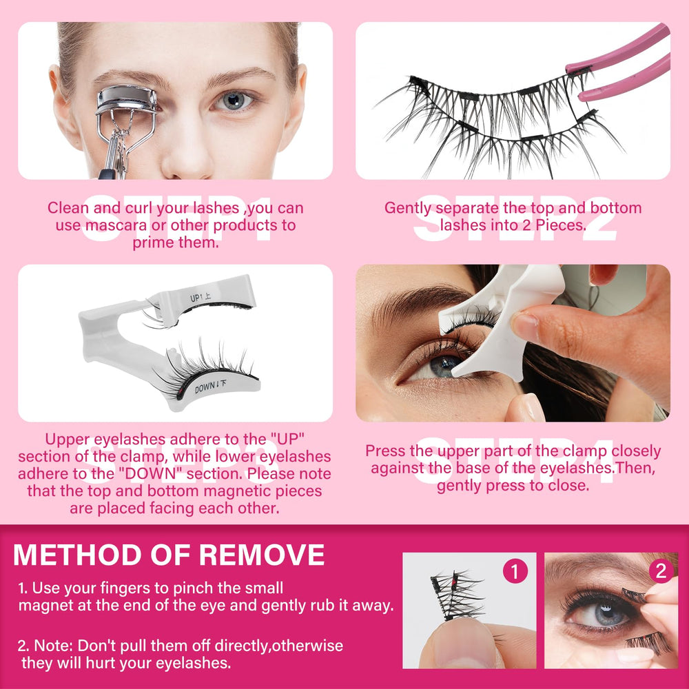 Easy application with no glue required using PRO LASHBEAUTY magnets.