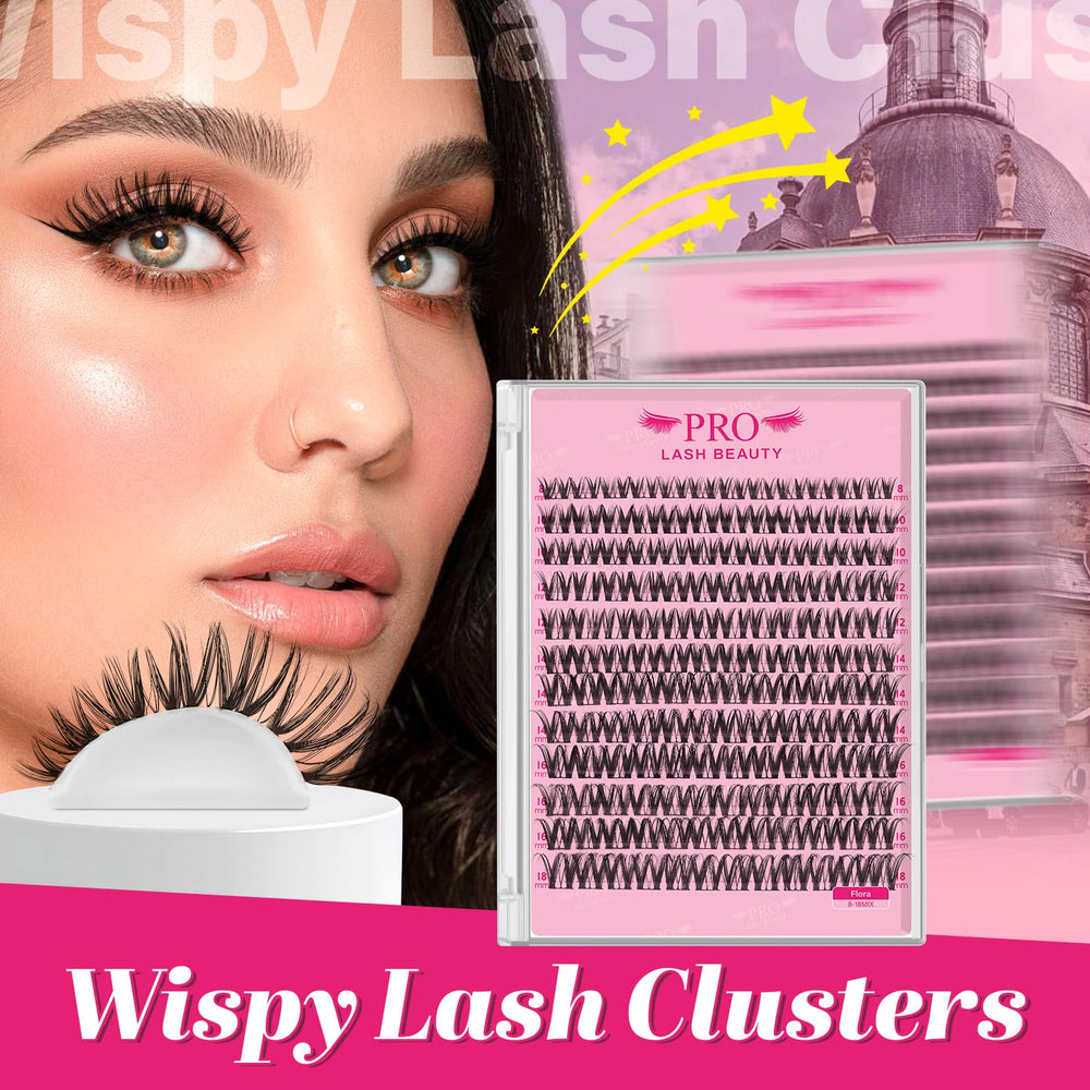 PRO LASHBEAUTY Flora clusters enable easy placement with glue and guidance.
