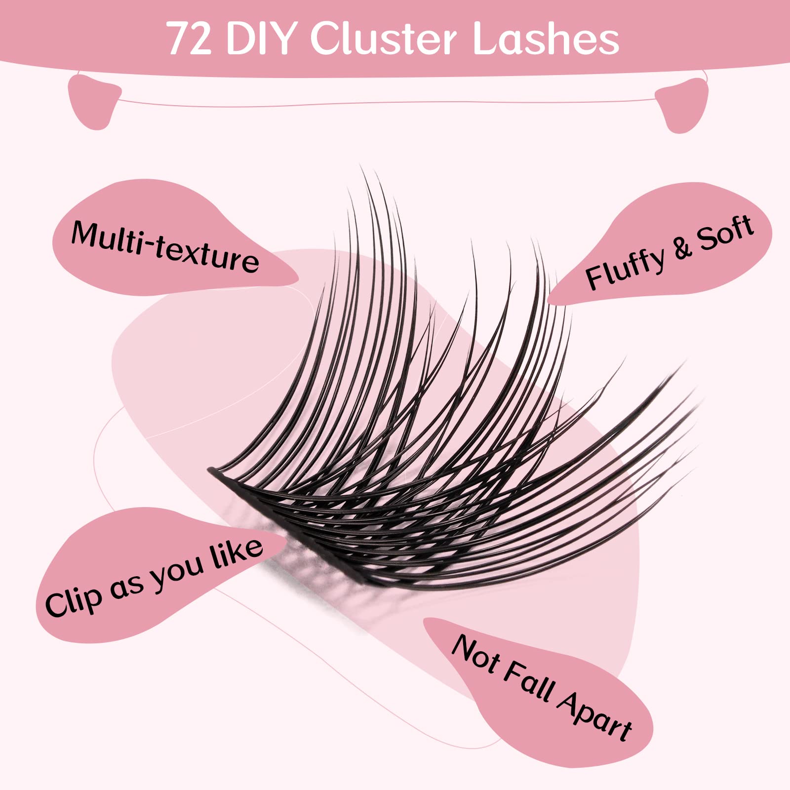 PRO LASHBEAUTY mix-length lashes 8-16mm for customizable day-to-night looks.