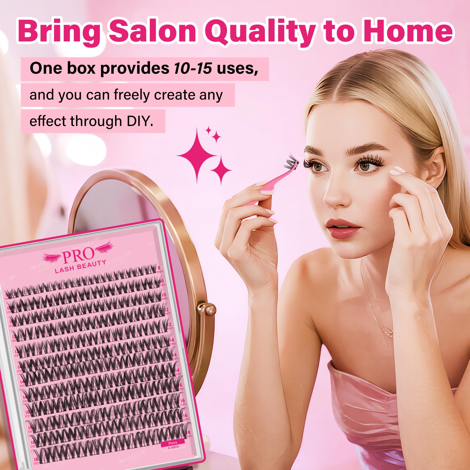 Soft, lightweight band keeps Flora lashes comfortable all day.