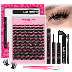 PRO LASHBEAUTY Spider Lash Clusters kit tray ready for DIY volume lash looks.