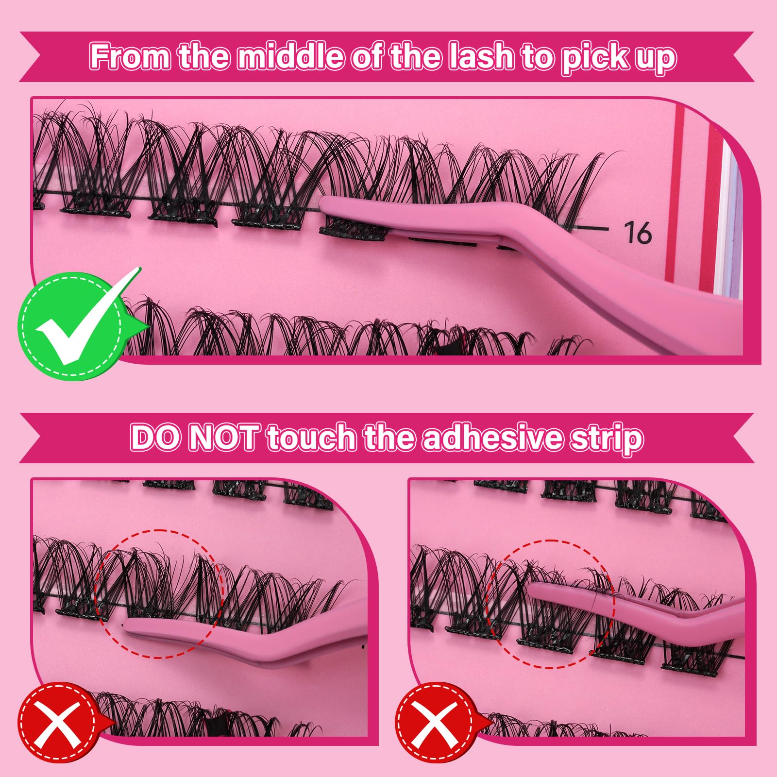 PRO LASHBEAUTY compact kit with tweezers for on-the-go lashes.