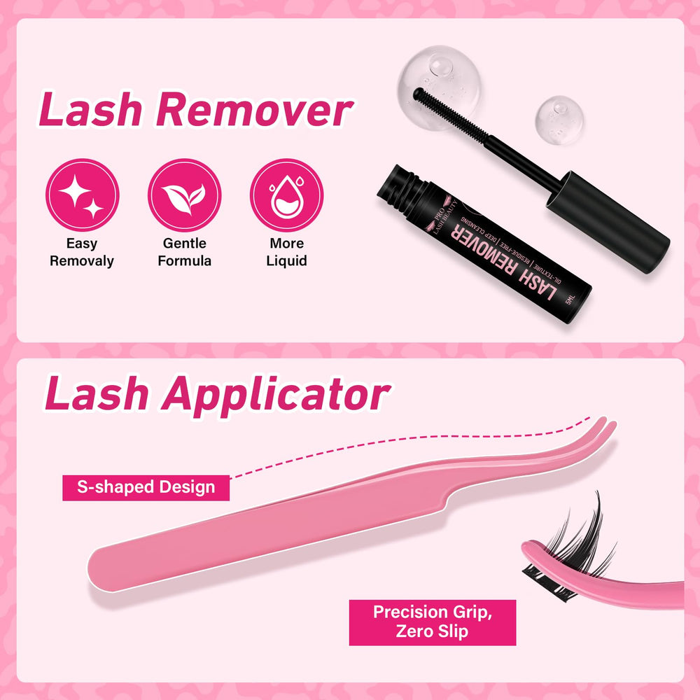 PRO LASHBEAUTY Two-style clusters for versatile looks