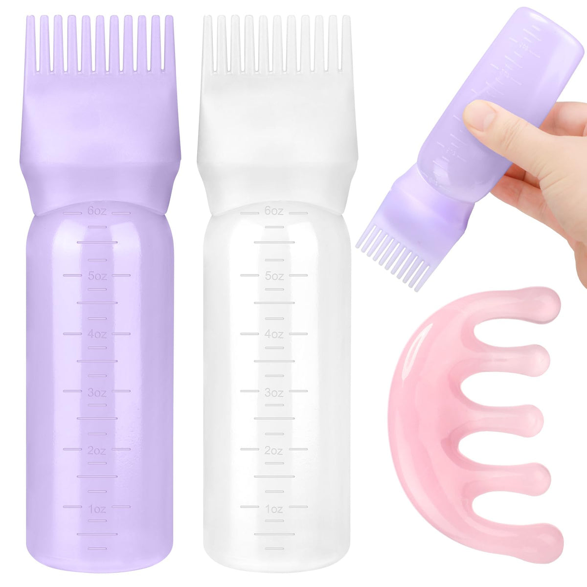 ProSuites white hair oil applicator bottle with pour tip for precise, mess-free application.
