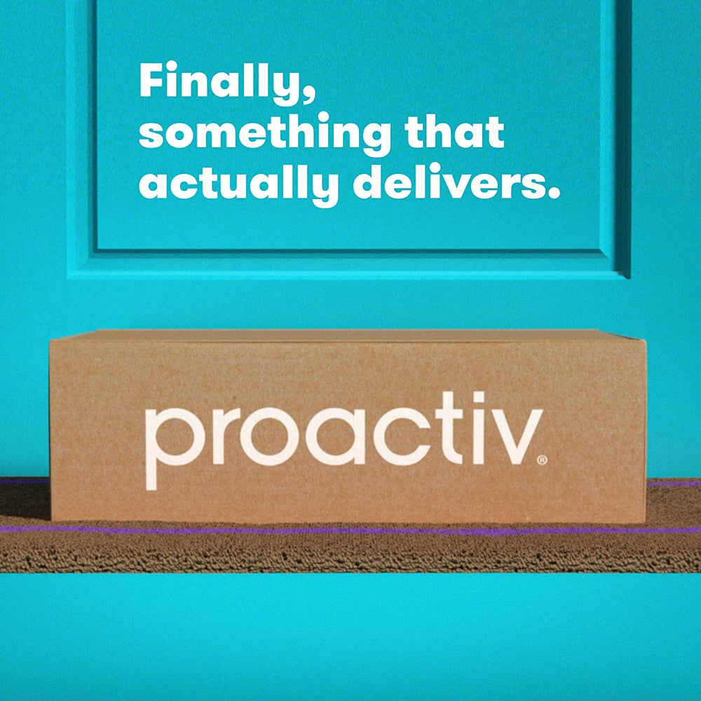 Proactiv 90-day supply box showcases long-term skincare routine.