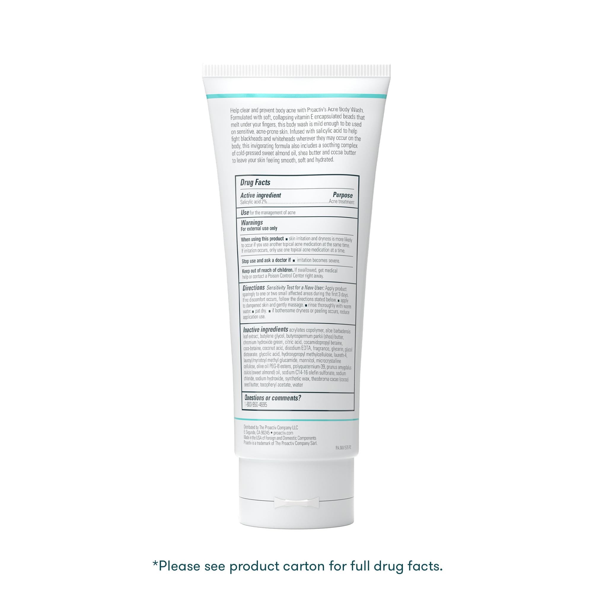 Proactiv acne body wash pump dispensing mechanism for easy daily use.