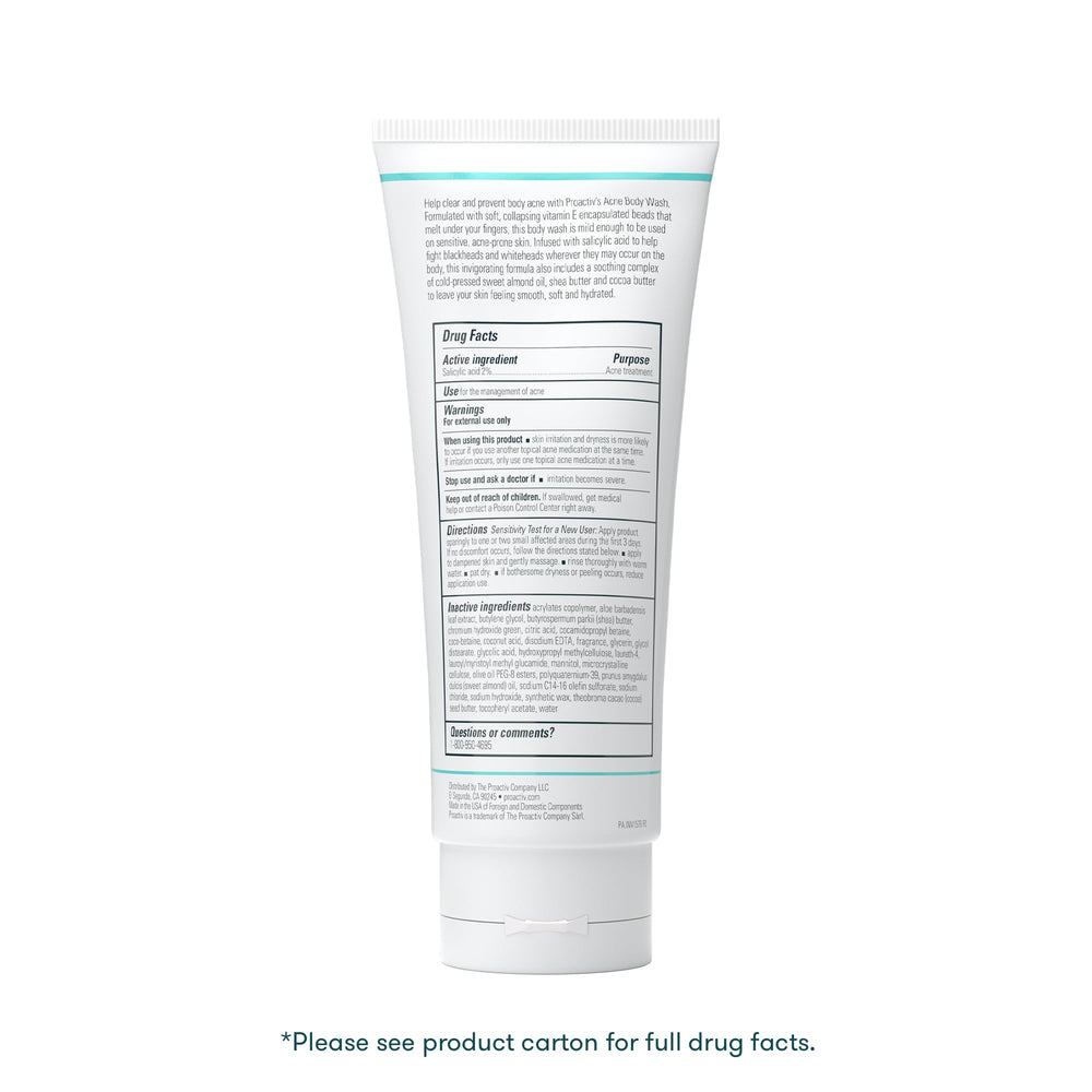 Proactiv acne body wash pump dispensing mechanism for easy daily use.