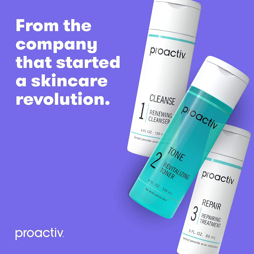 Proactiv cleanser foaming action shows gentle lather for impurity removal.