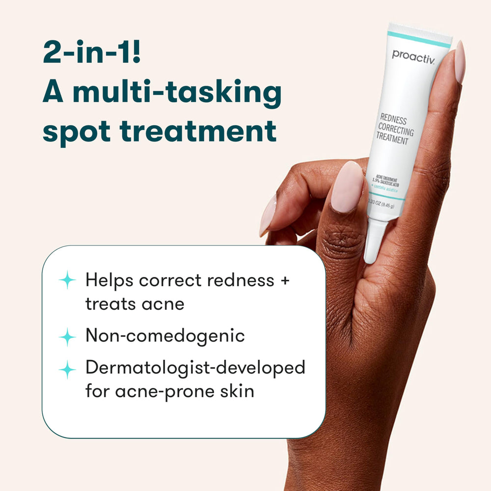 Aplicación puntual de Proactiv para puntos de acné y brotes.