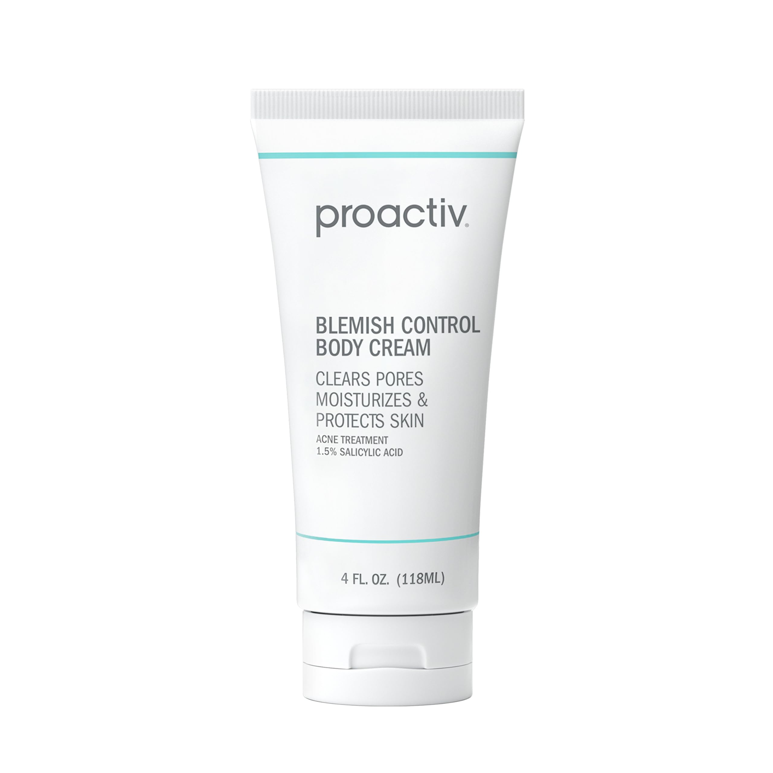 Crema corporal Proactiv en envase, ayuda a controlar imperfecciones de la piel.