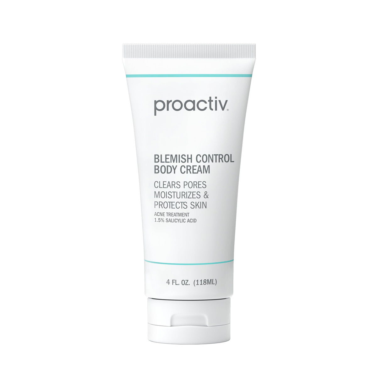 Crema corporal Proactiv en envase, ayuda a controlar imperfecciones de la piel.