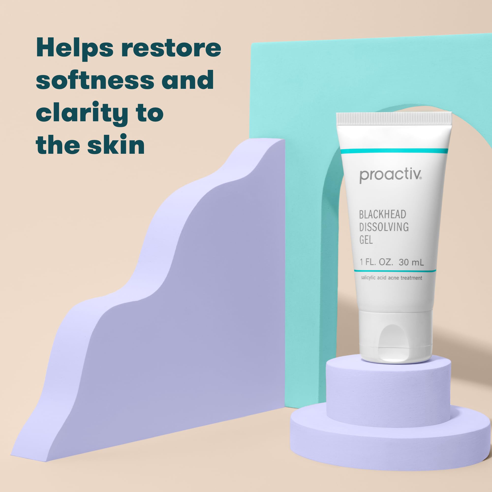Closeup of Proactiv gel on skin showing gentle application.