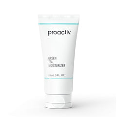 Proactiv Green Tea Hyaluronic Moisturizer bottle highlights daily, oil-free hydration for dry and acne-prone skin.