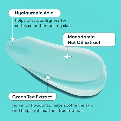 Proactiv moisturizer texture close-up shows light, non-greasy feel for comfortable wear.