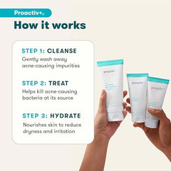 Proactiv Plus benzoyl peroxide tube targets pores and helps control shine.