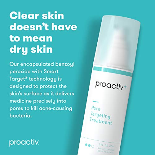 Proactiv+ gel applied to a blemish on the skin for targeted treatment.