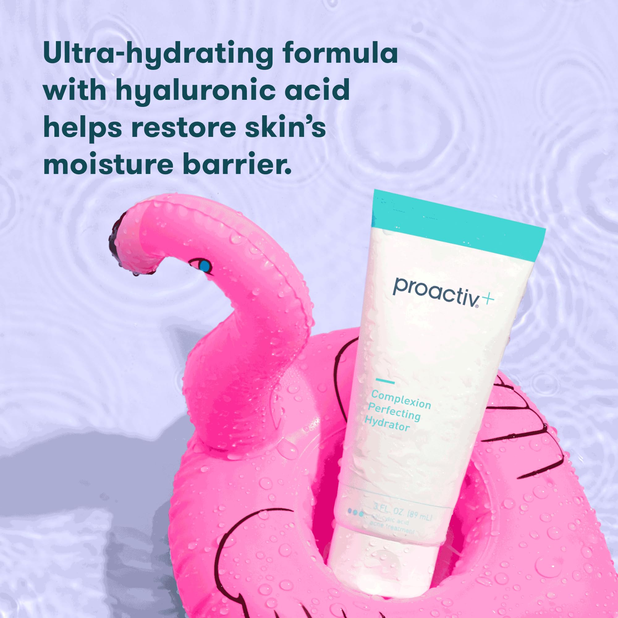 Proactiv+ Hydrator packaging box communicates a simple daily routine