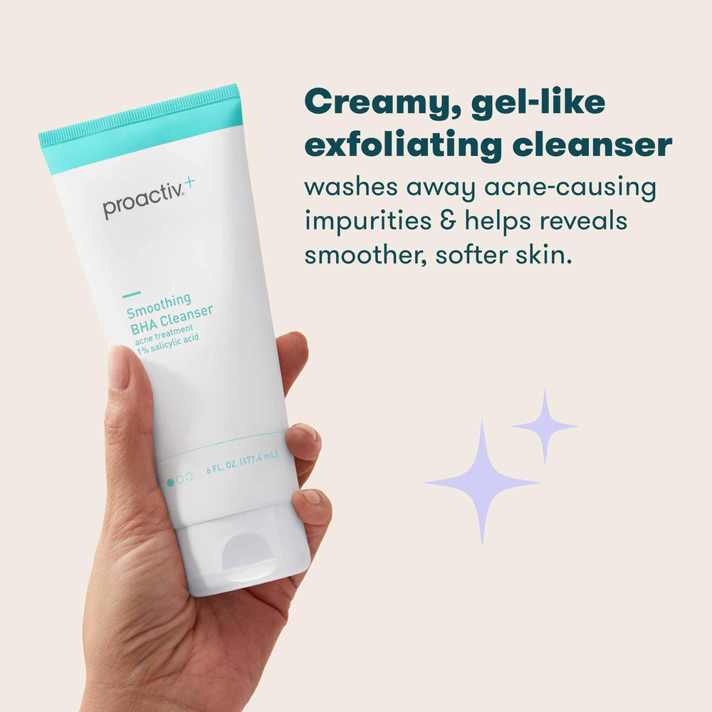 Biodegradable exfoliating beads in Proactiv+ cleanser.
