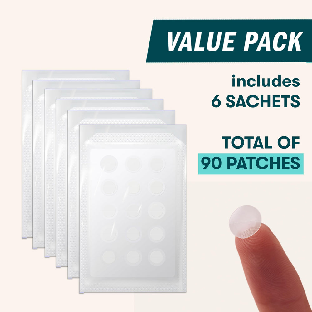 Proactiv Zits Happen 90-count pack includes 12mm round patches.