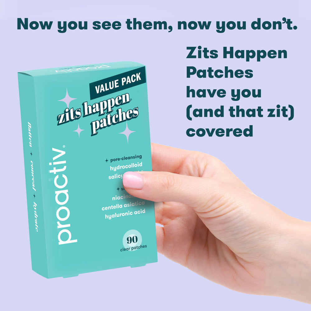Proactiv Zits Happen patch worn overnight offers flexible day-and-night use.