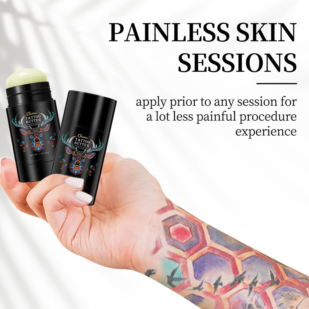 Proamate bálsamo para tatuajes, realza colores sin dejar grasa.