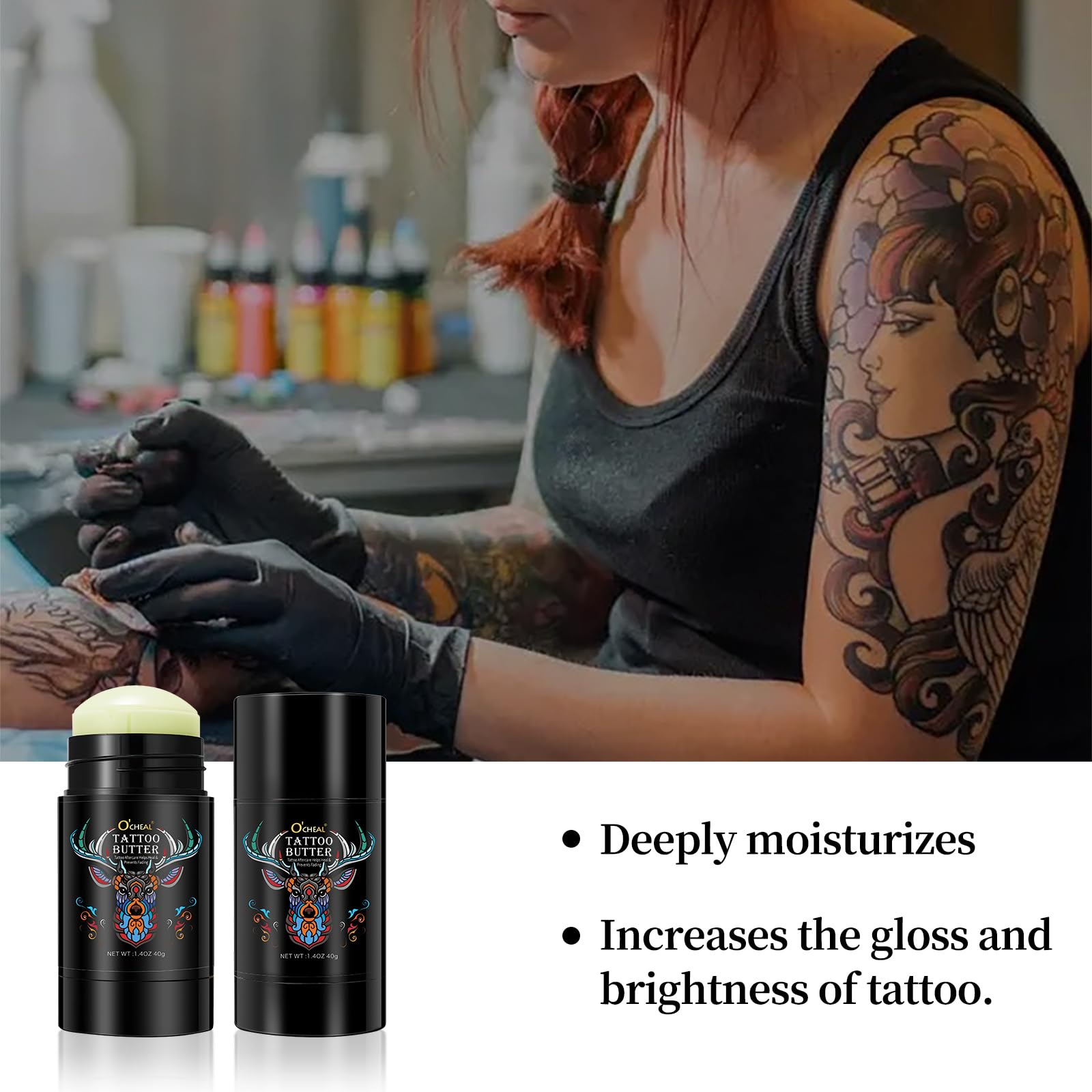Proamate bálsamo para tatuajes, envase portátil ideal para viaje.
