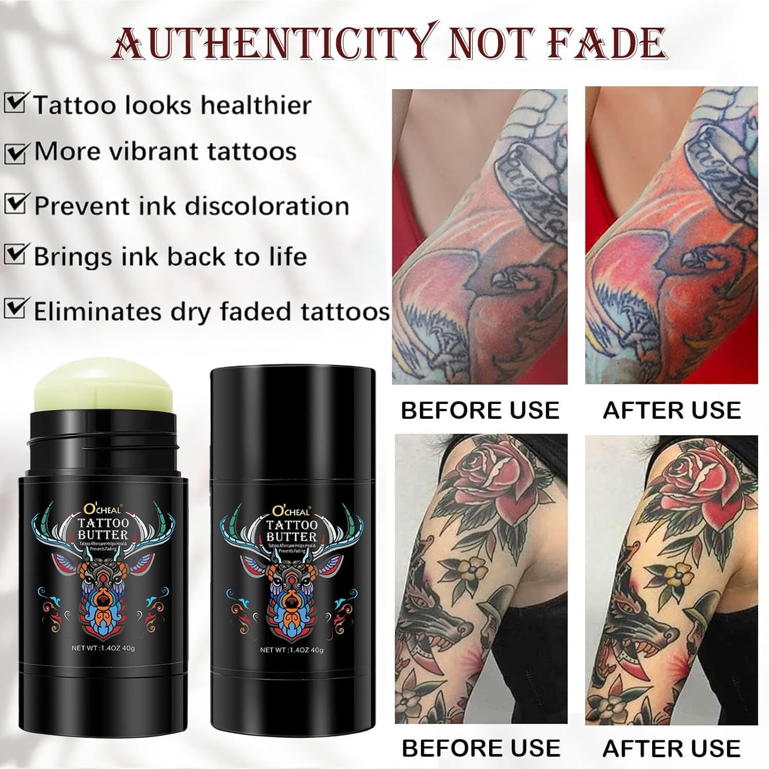 Proamate tattoo balm quick-absorption texture shown without greasiness