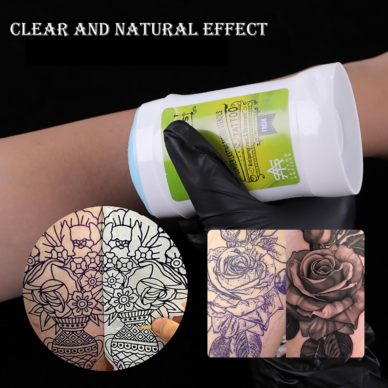 Transferencia clara y duradera con la crema-gel Proamate en la piel