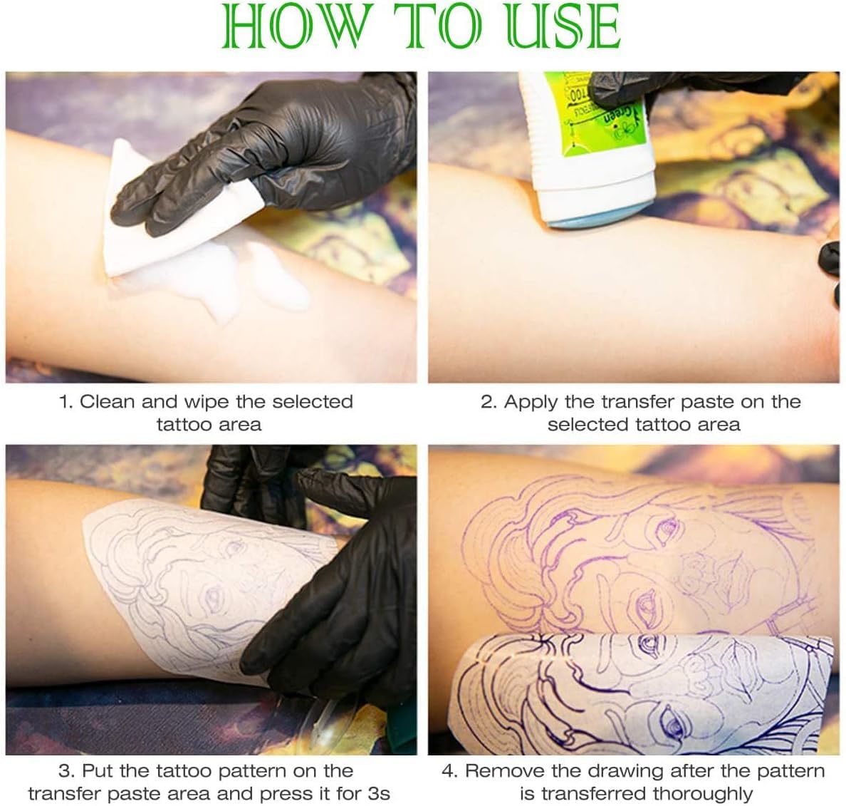 Proamate transferencia crema tatuaje: ideal para muñecas, cuello y hombros.