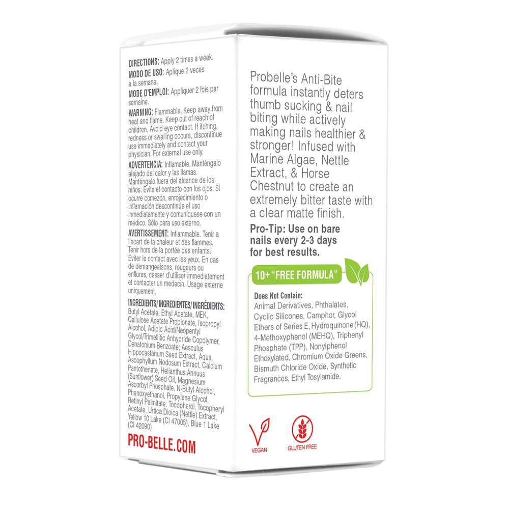 Probelle Anti-Bite, aplicación en capas finas para un resultado uniforme.