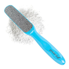 Probelle blue-handle double-sided foot file for an easy, comfortable at-home pedicure.