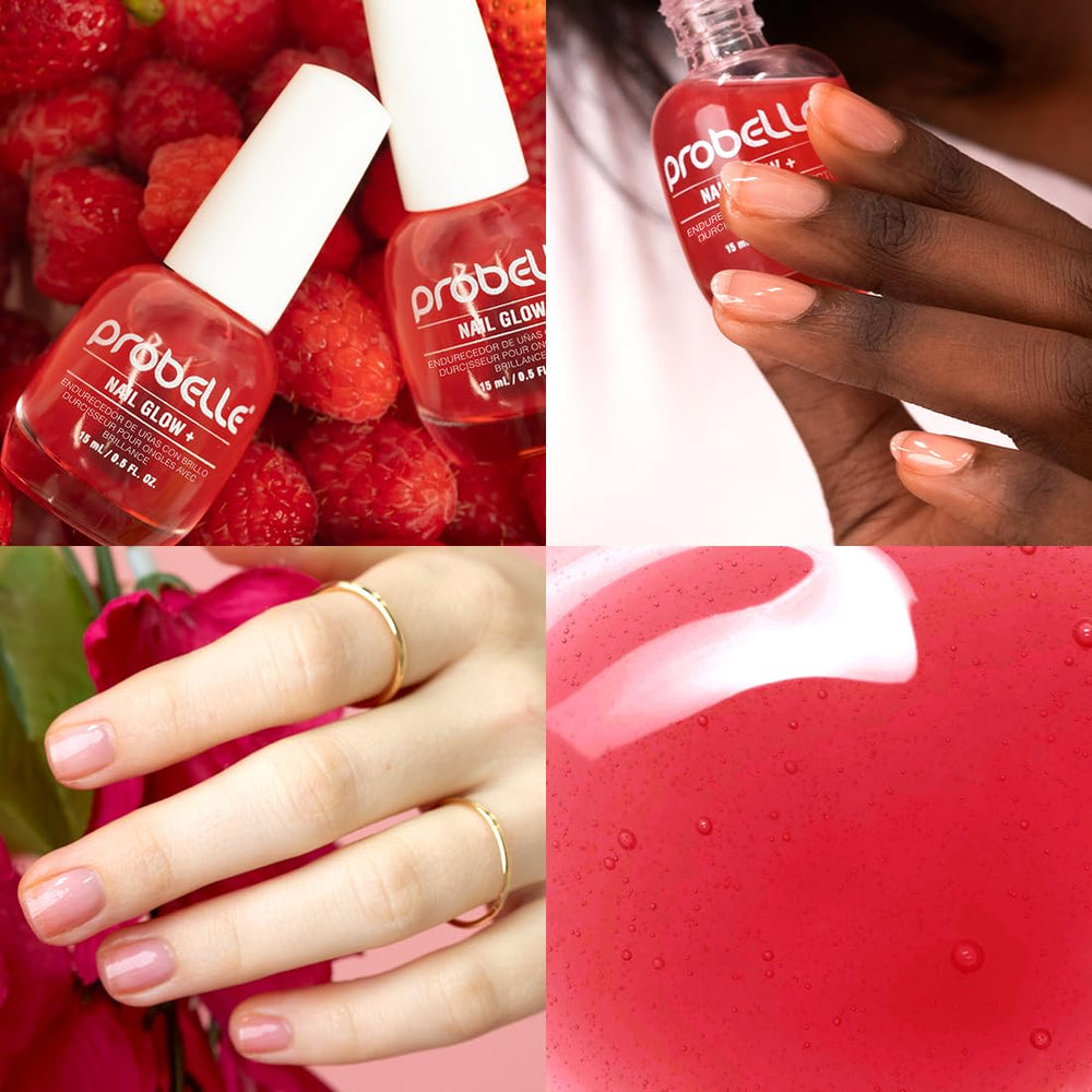 Probelle Brillo de Uñas +: aplicación en dos capas para acabado suave.