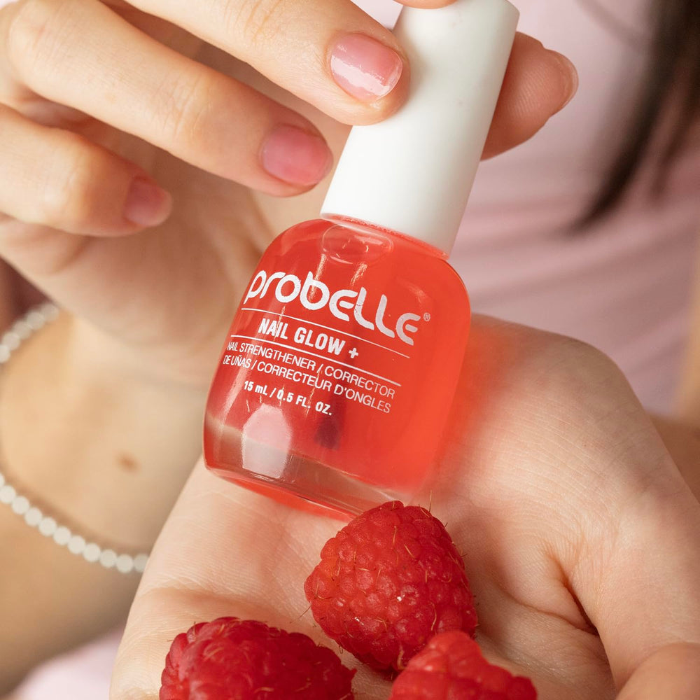 Probelle Brillo de Uñas +: muestra rosada para un toque diario.