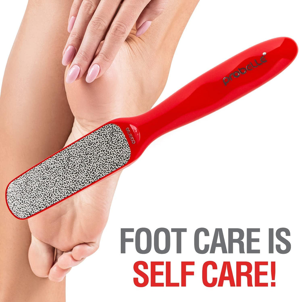 Probelle callus remover works on soles to reduce rough patches.