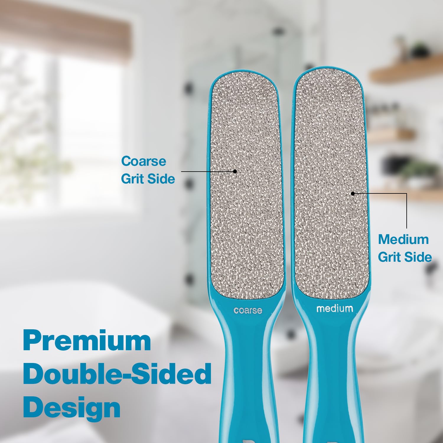 Probelle coarse and medium sides show versatile filing for safer pedicures.