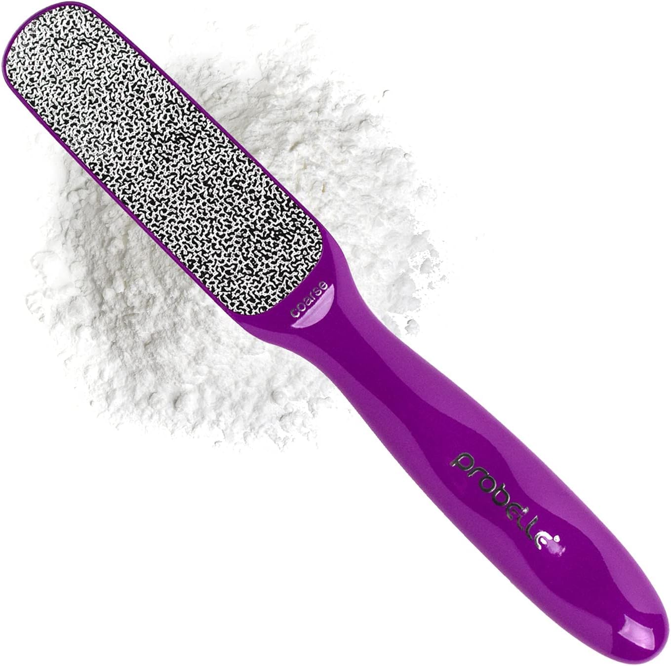 Probelle double-sided nickel foot file showing coarse side for callus removal.