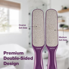 Probelle double-sided nickel foot file with medium side for smoothing.