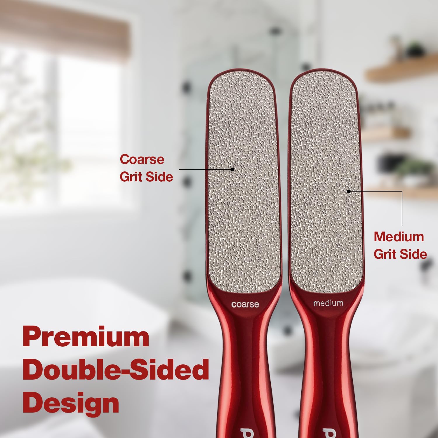 Probelle double-sided nickel foot file with medium side for gentle smoothing.