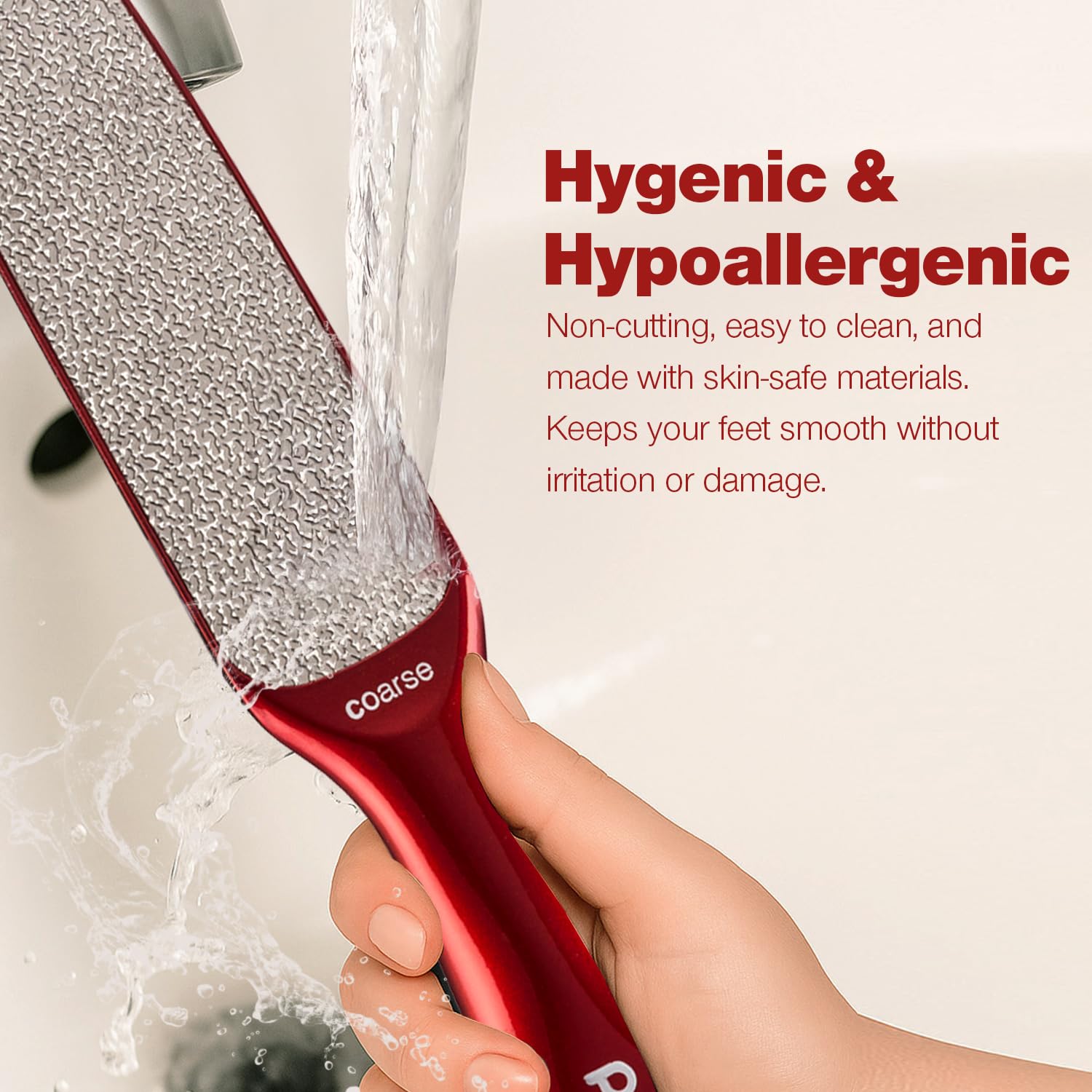 Probelle foot file designed for easy cleaning and sanitization after use.