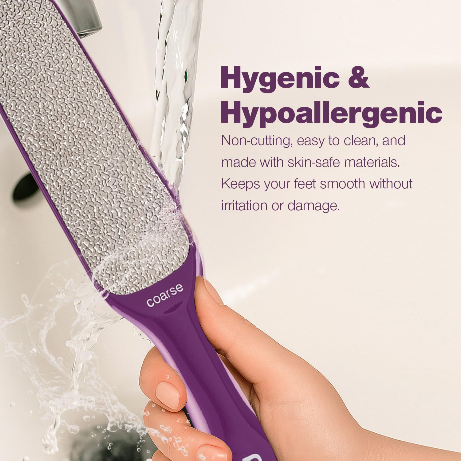Probelle foot file easy cleaning for hygienic care.