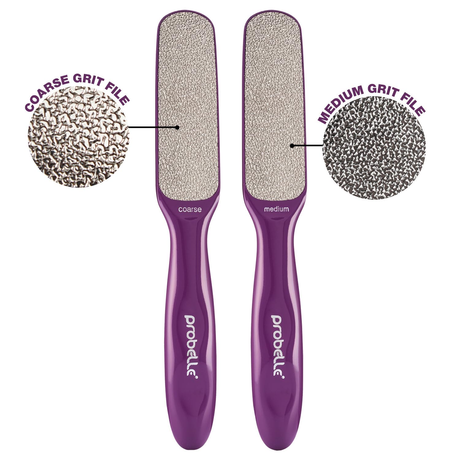 Probelle hypoallergenic nickel foot file material.